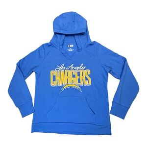 NFL Team Apparel Los Angeles Chargers Hoodie Women's L  Blue V-Neck Sweatshirt